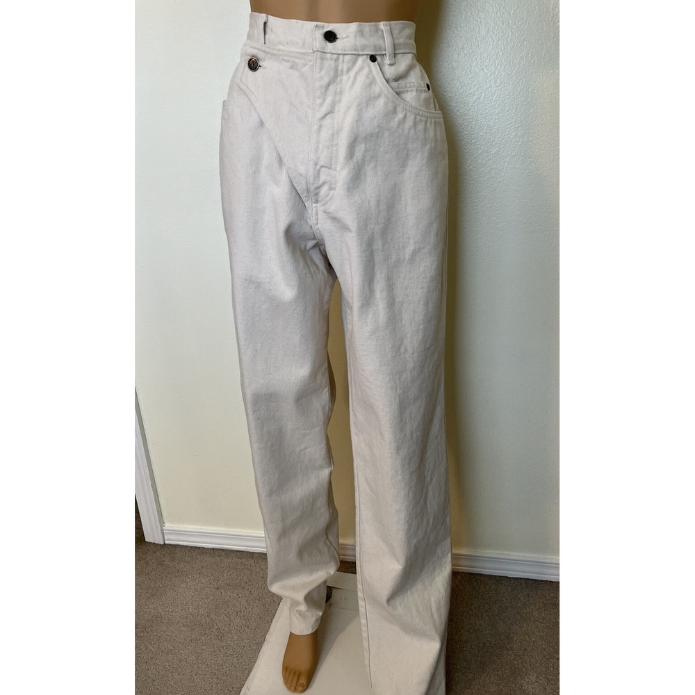 N Thoroughbred-Western, 70/80s, Vintage, Cream, Long, USA, HighRise, Jean. Sz-13 - Picture 2 of 10